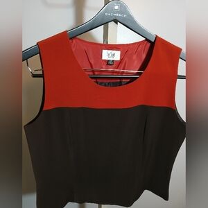 Le Suit Women's Dress in Red and Brown